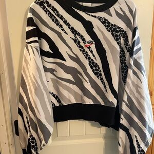 Nike Monochrome Zebra Pattern Top